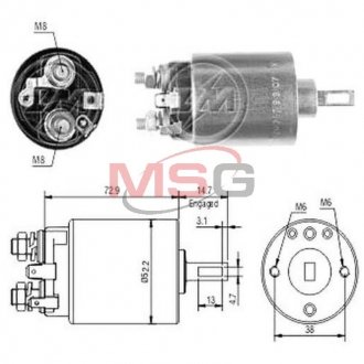 Втягуюче реле HI, CG135877, 12V ZM ZM787 (фото 1)