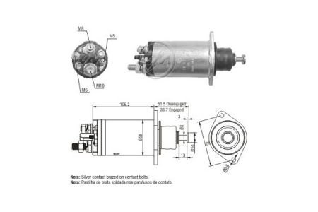 Втягивающее реле стартера ZM ZM815