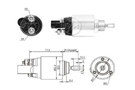 Фото реле, що втягує BO-12V, CG235060 ZM ZM8381 Реле, що втягує BO-12V, CG235060 ZM ZM8381
