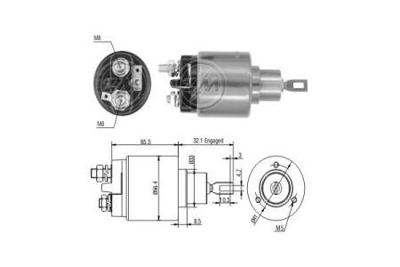 Реле, що втягує BO-12V CG132265, 12V ZM ZM873