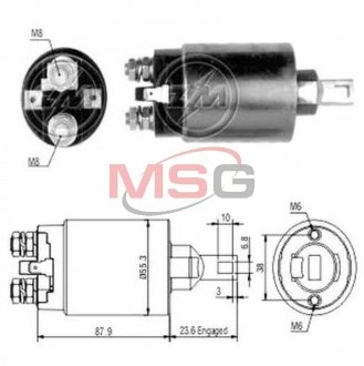 Реле, що втягує MI CG231981, 12V ZM ZM893