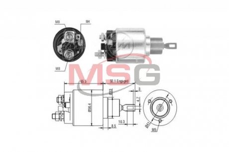 Втягуюче реле 12V, BO 9330081064, CG1392 12 (до 0001104020) ZM ZM971